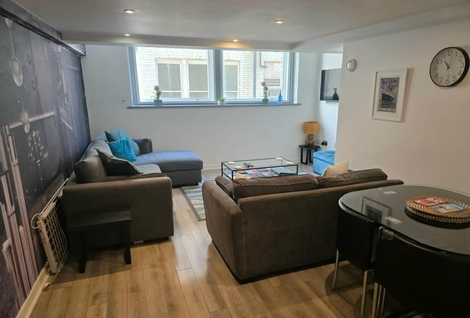 Clean modern living room